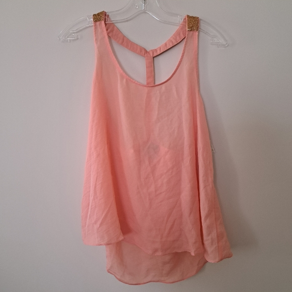 Coral back bow beaded top - Picture 2 of 4